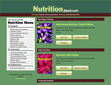 Tablet Screenshot of nutrition.jbpub.com