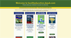 Desktop Screenshot of healtheducation.jbpub.com