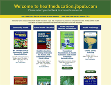 Tablet Screenshot of healtheducation.jbpub.com